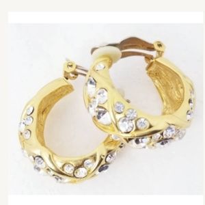 Beautiful Clear Rhinestone Hoop Style Clip…